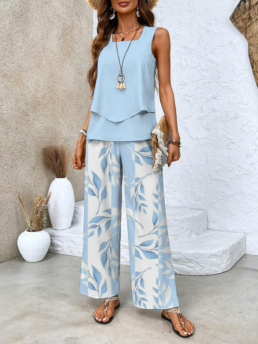 Tourém – Conjunto de Blusa e Calças Floral