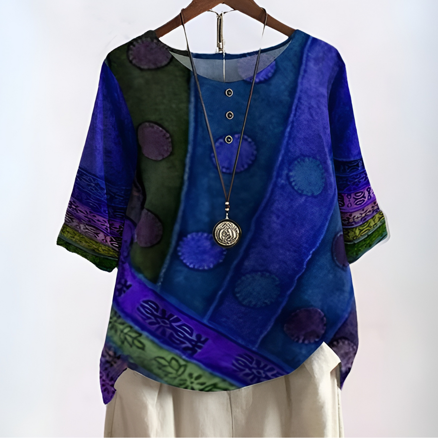 Meixedo – Top Boho com Decote em Nó