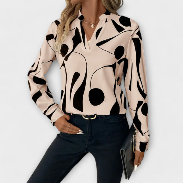 Santo Amador – Blusa com Padrão Abstrato