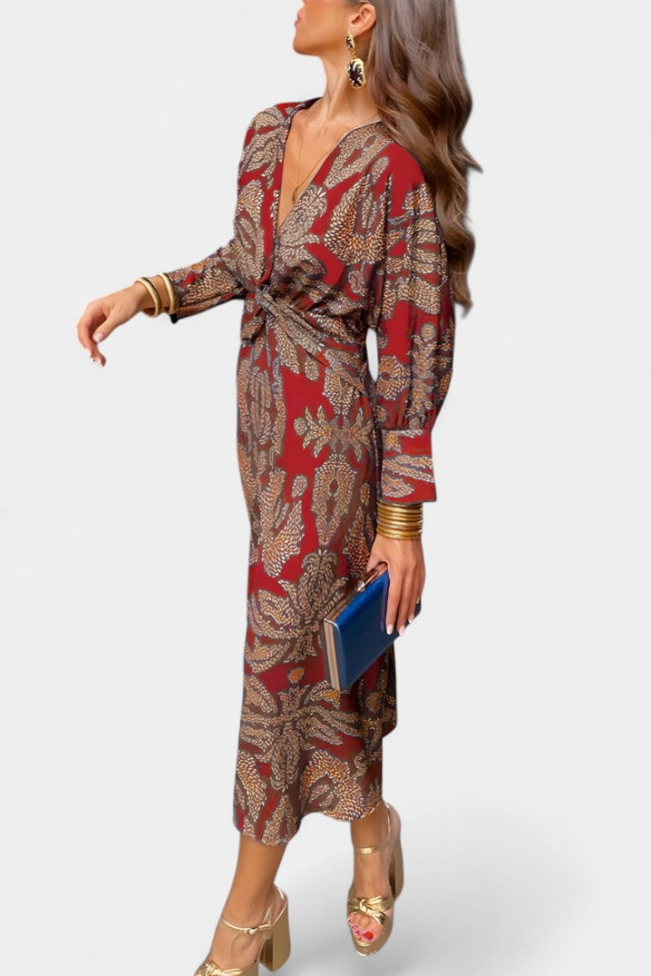 Macedo – Vestido Maxi com Nó na Cintura
