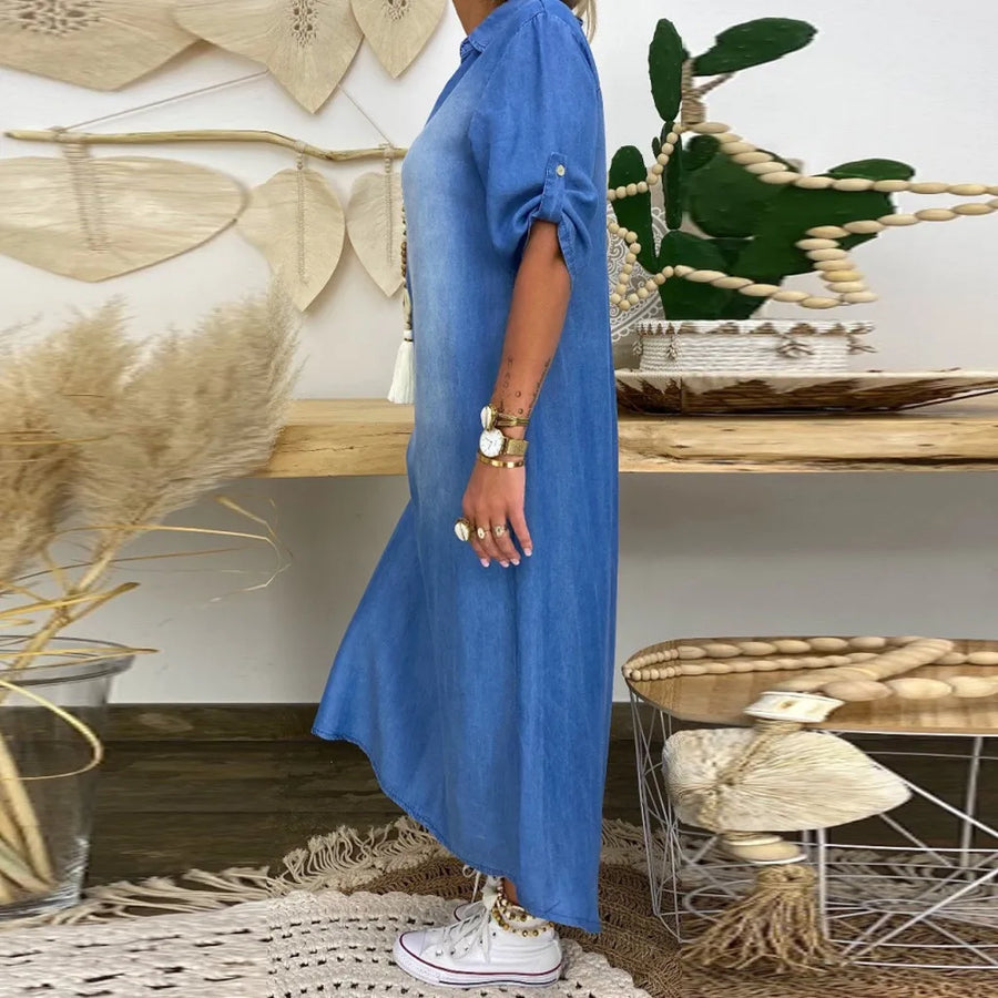 Parada – Vestido Longo com Aspeto de Ganga