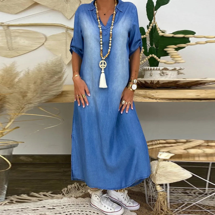 Parada – Vestido Longo com Aspeto de Ganga