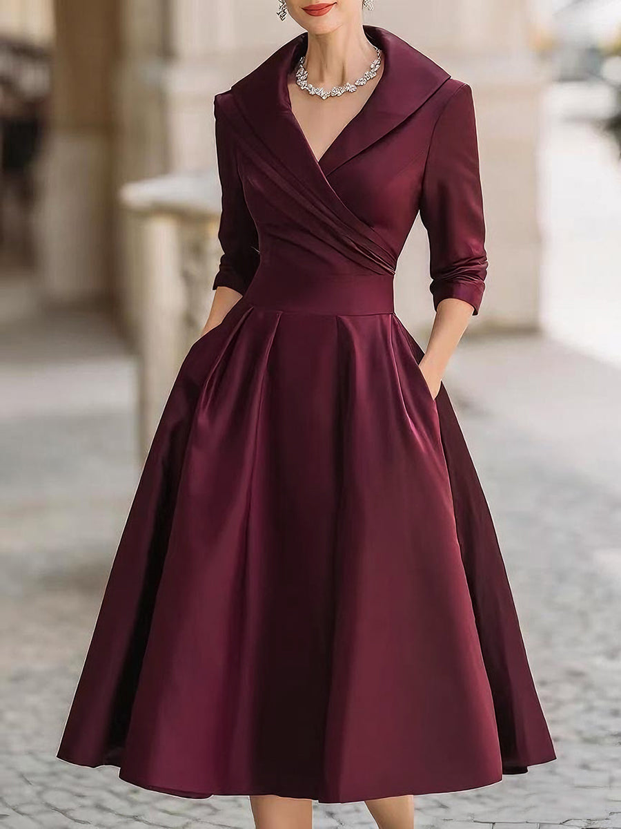 Ervedosa – Vestido Midi Drapeado