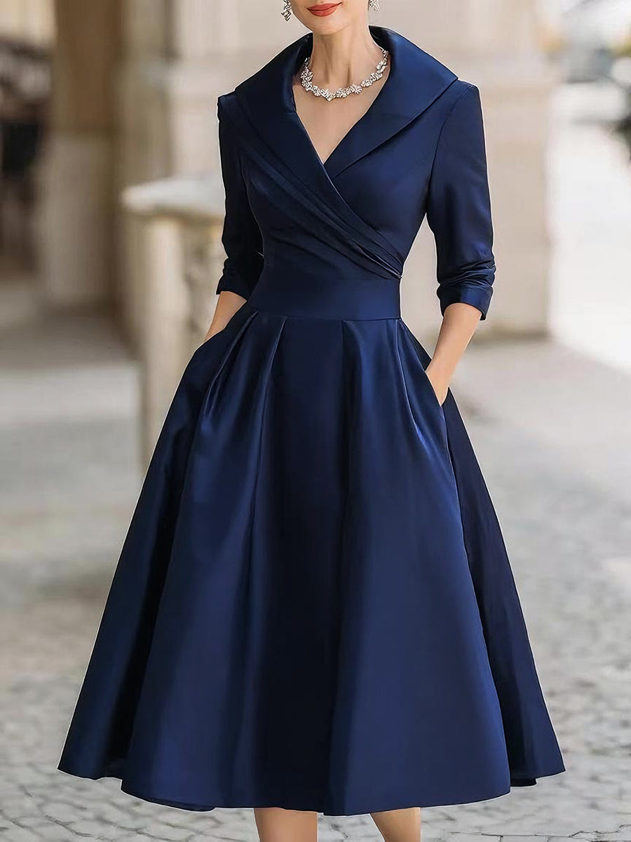 Ervedosa – Vestido Midi Drapeado