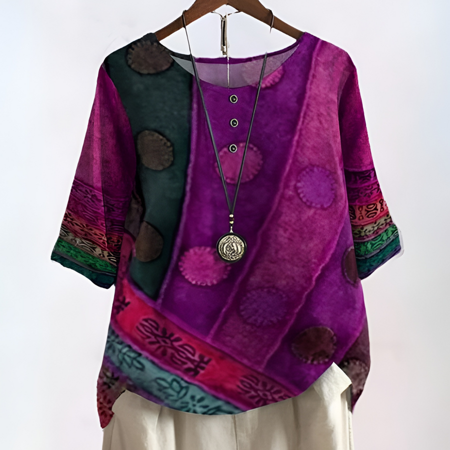 Meixedo – Top Boho com Decote em Nó