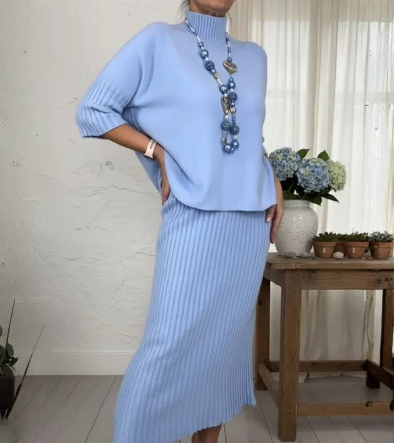 Belver – Conjunto de Malha com Saia Midi