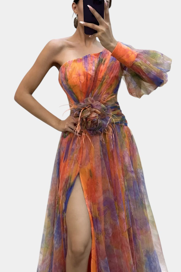 Miranda do Corvo – Vestido Maxi Assimétrico