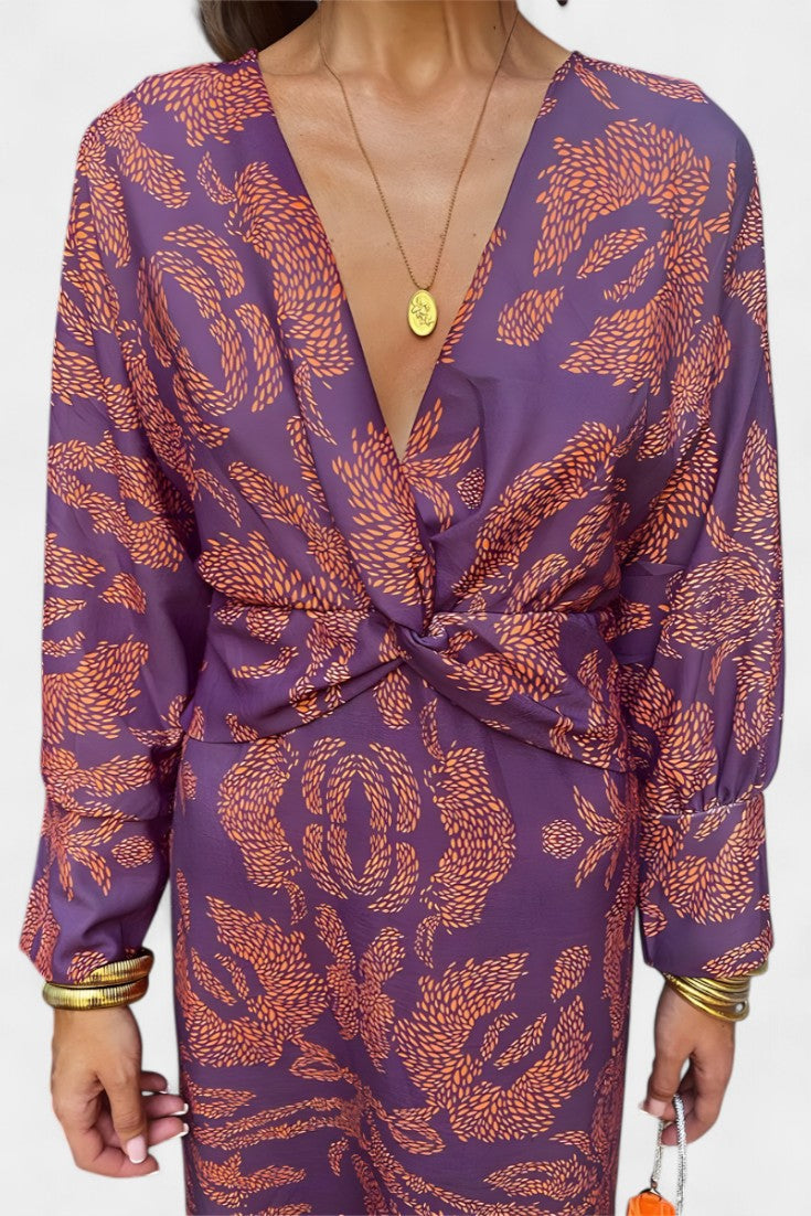 Macedo – Vestido Maxi com Nó na Cintura