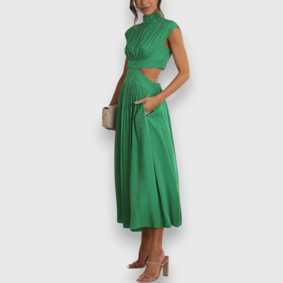 Mora – Vestido Maxi com Recortes na Cintura