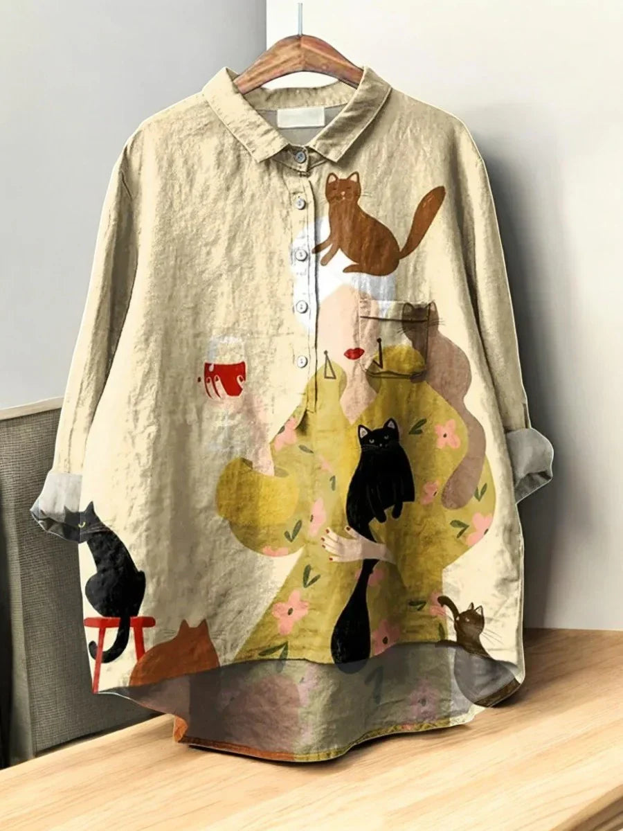 Ladoeiro – Blusa Floral de Corte Solto