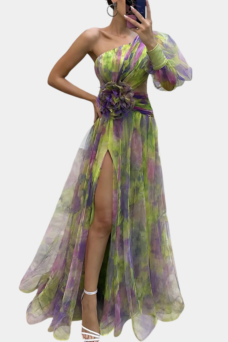 Miranda do Corvo – Vestido Maxi Assimétrico