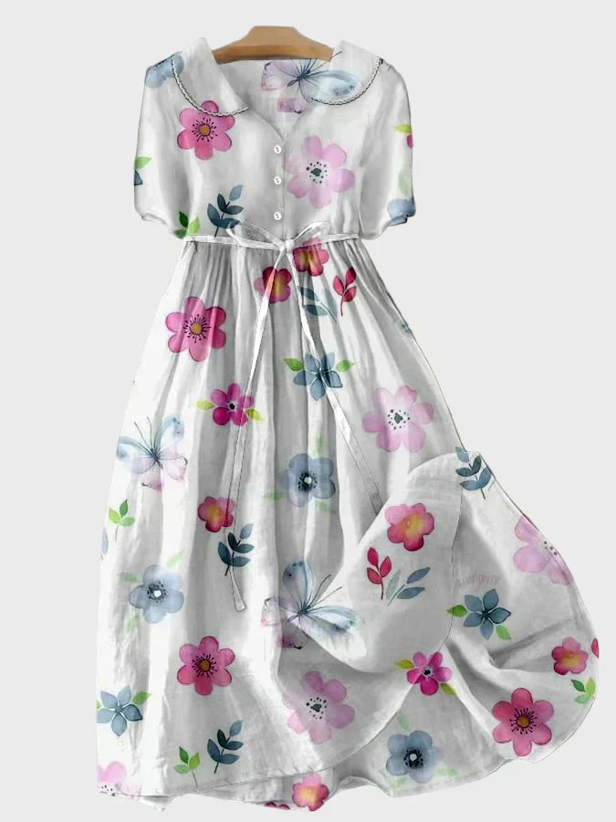 Sobral – Vestido Maxi de Flores e Borboletas