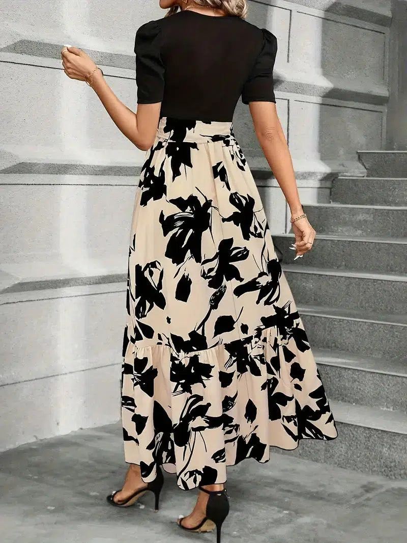 Longroiva – Vestido Longo com Estampado Botânico