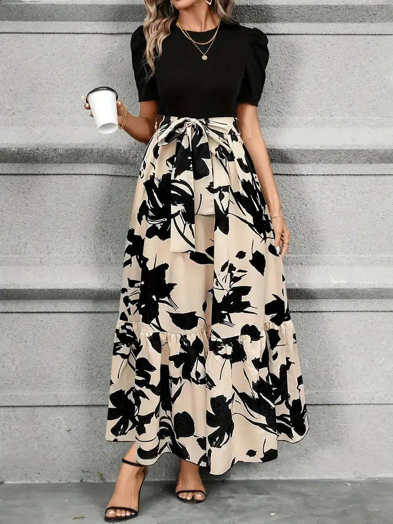 Longroiva – Vestido Longo com Estampado Botânico