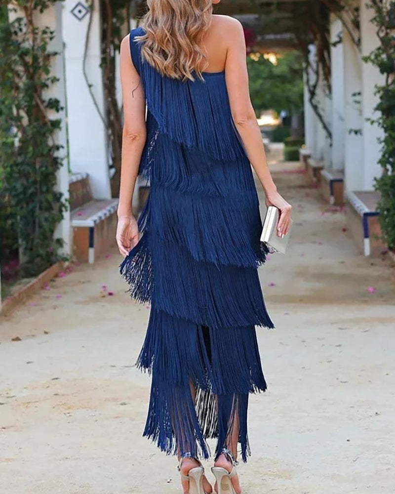 Sernande – Vestido Longo com Franjas
