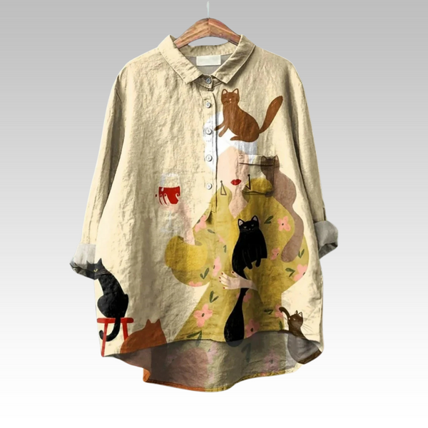 Ladoeiro – Blusa Floral de Corte Solto
