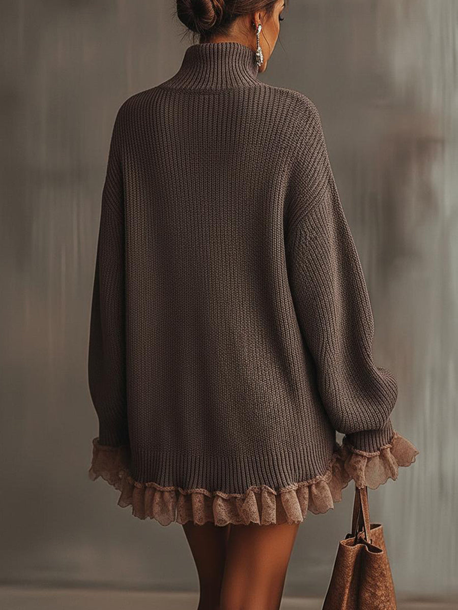 Sabugueiro – Vestido de Malha com Folho