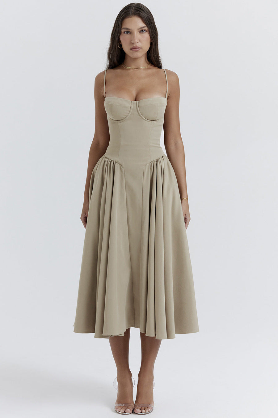 Beira Grande – Vestido Midi Retro