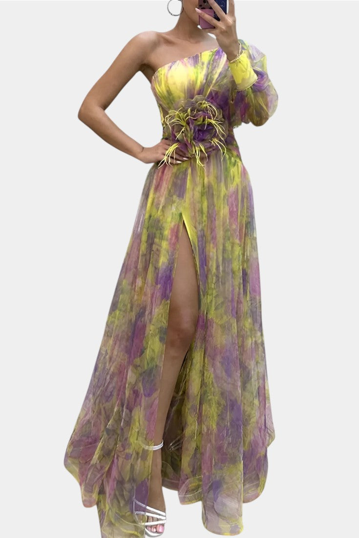 Miranda do Corvo – Vestido Maxi Assimétrico