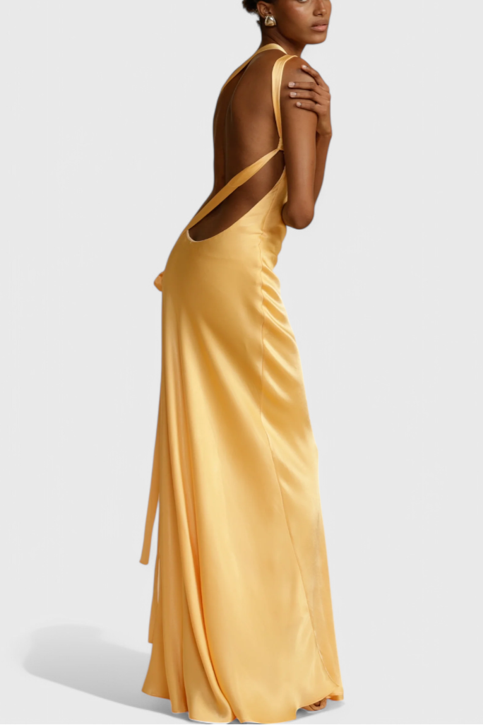 Moncorvo – Vestido Maxi de Costas Abertas