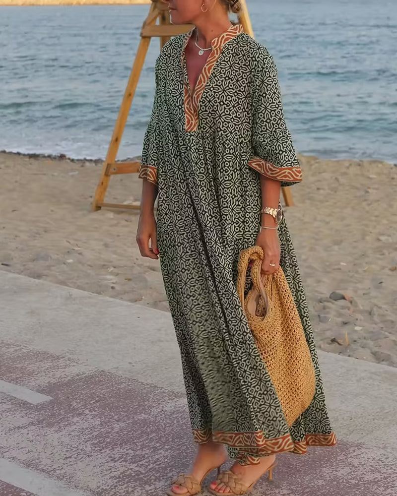 Quirás – Vestido Longo de Verão Estampado