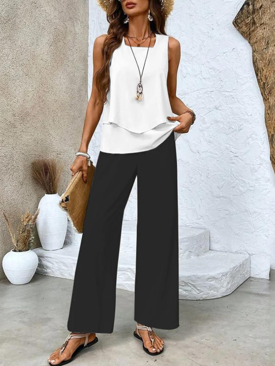 Tourém – Conjunto de Blusa e Calças Floral