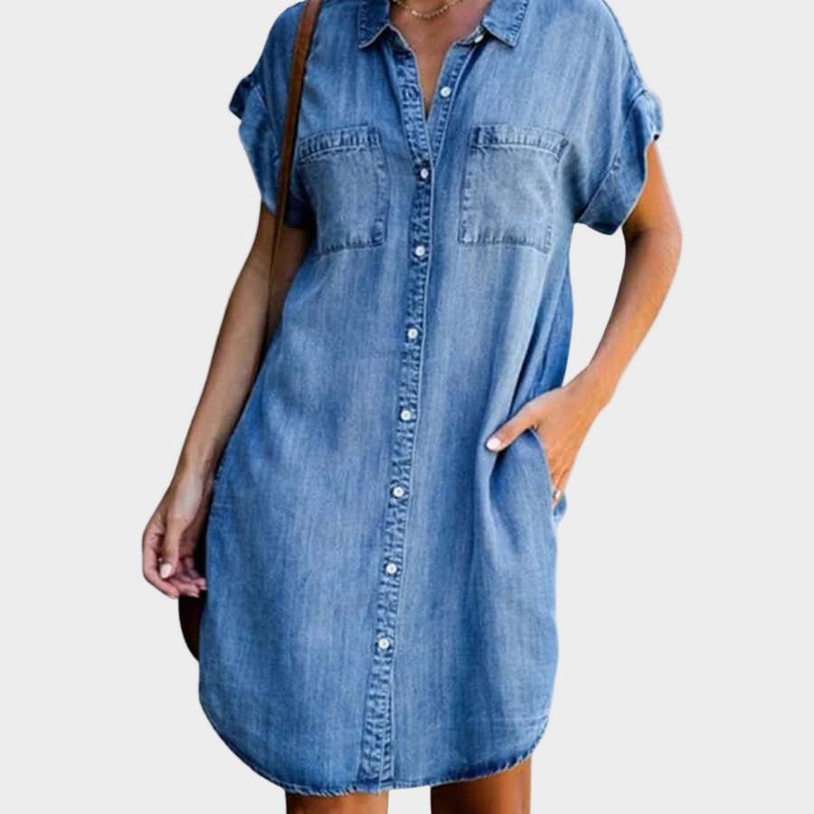 Furadouro – Vestido Curto de Ganga