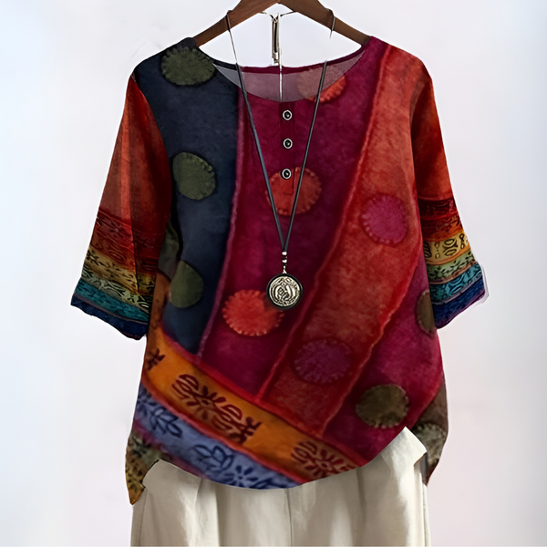 Meixedo – Top Boho com Decote em Nó
