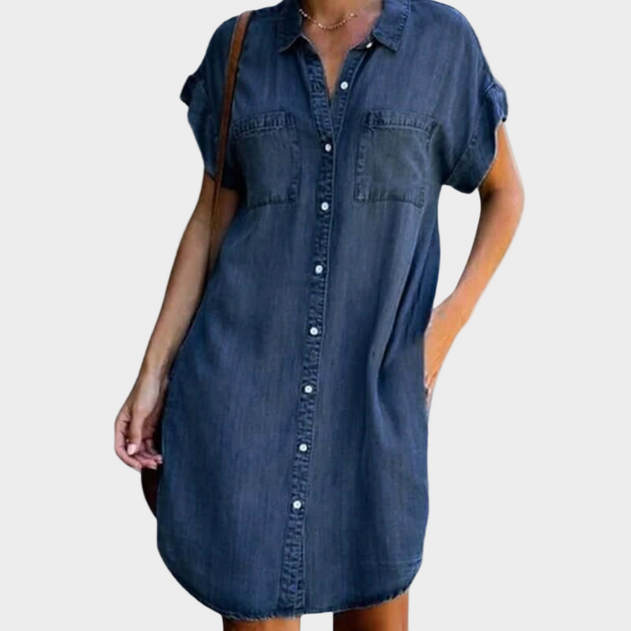 Furadouro – Vestido Curto de Ganga