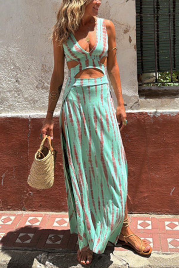 Pitões das Júnias – Vestido Longo de Algodão com Recortes