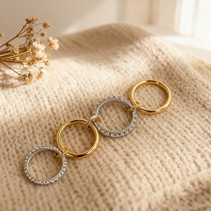 Pico – Trio de Anéis com Zircónia