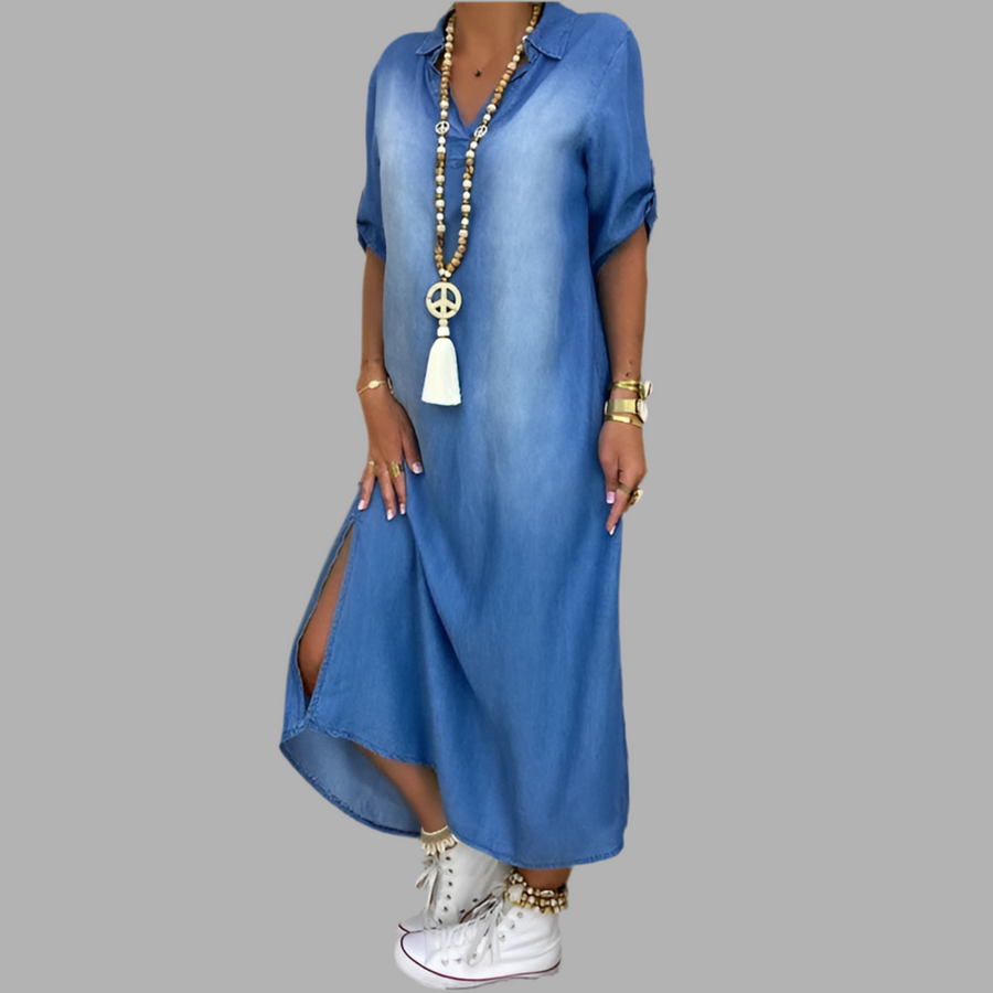Parada – Vestido Longo com Aspeto de Ganga