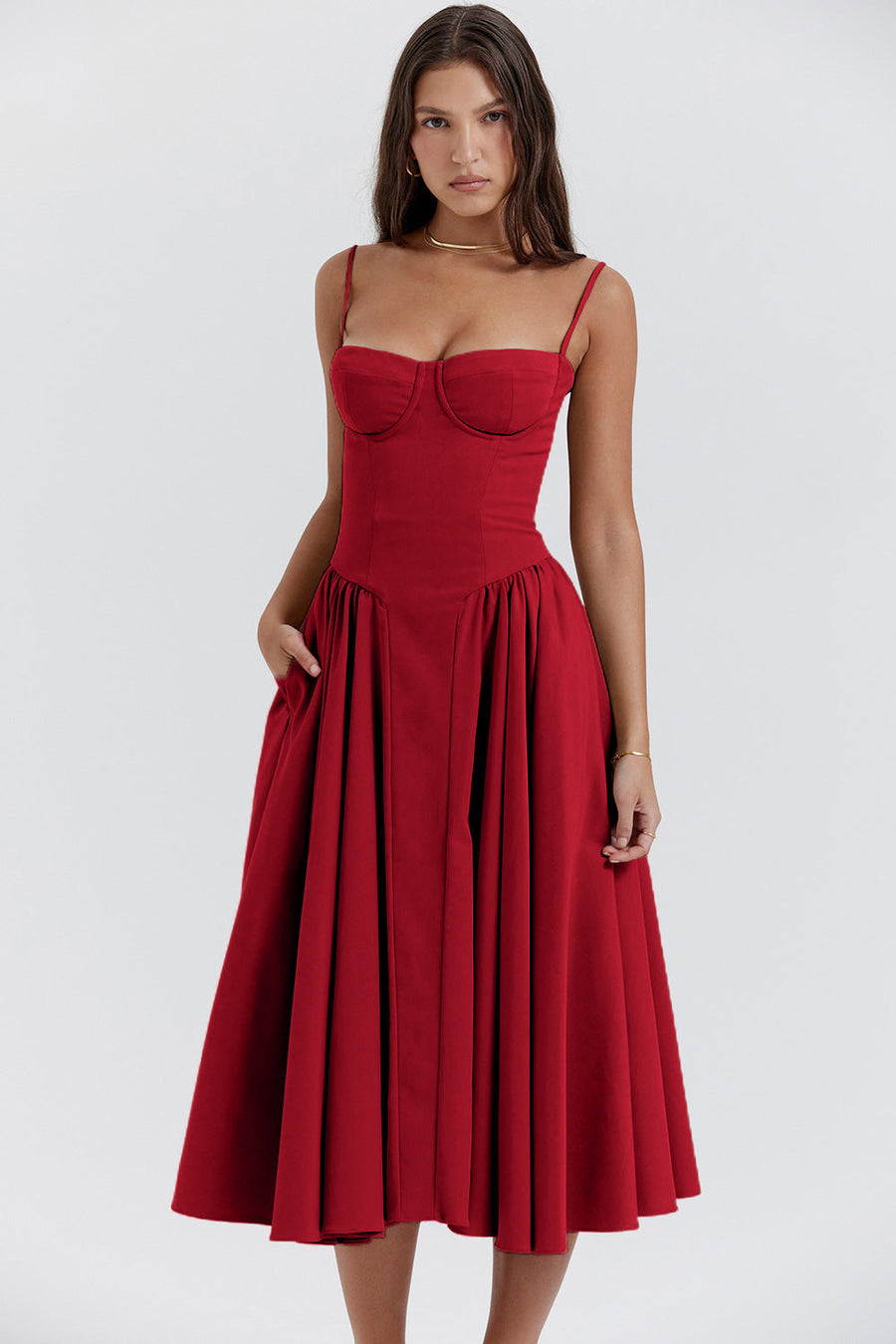 Beira Grande – Vestido Midi Retro