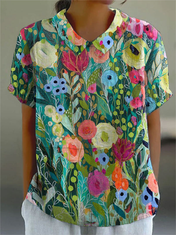 Alpalhão – Camisa Floral em Aguarela