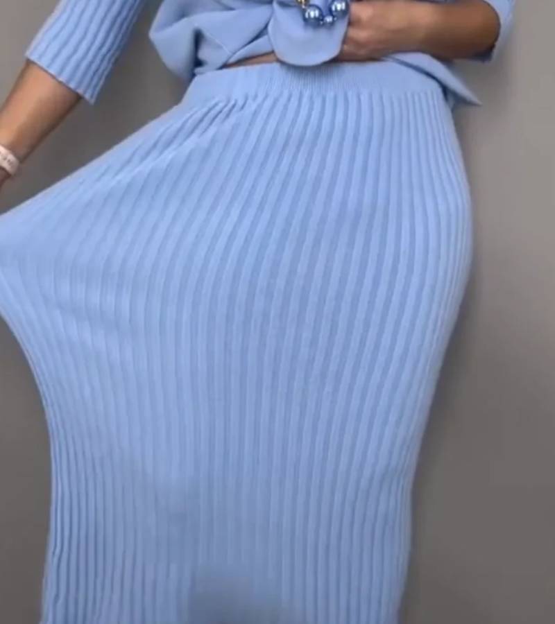 Belver – Conjunto de Malha com Saia Midi