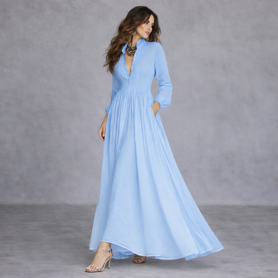 Alvito – Vestido Maxi de Linho e Algodão