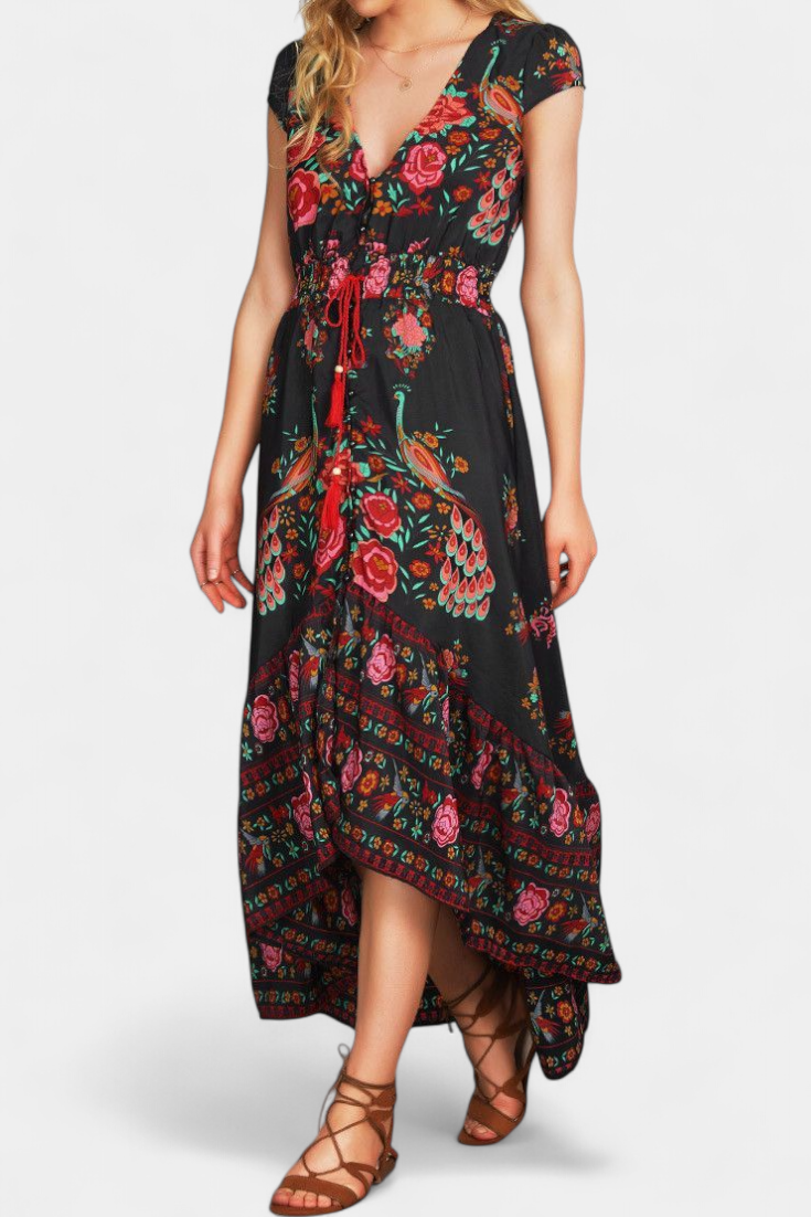 Nisa – Vestido Floral Boémio