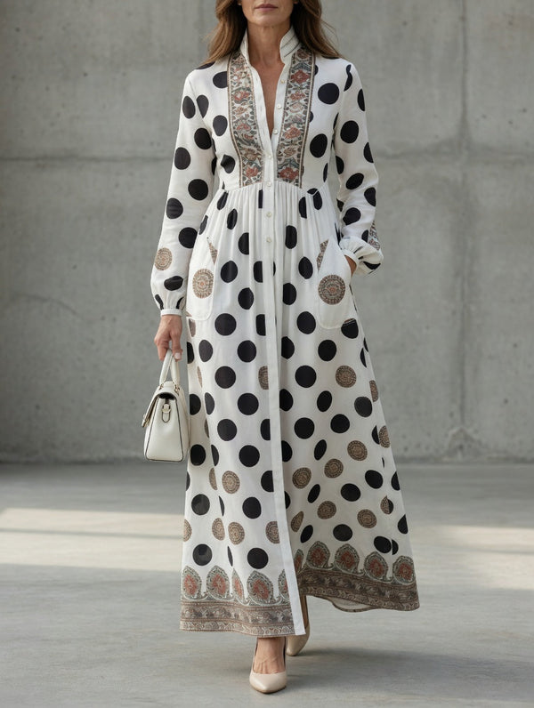 Loulé – Vestido Longo às Bolinhas