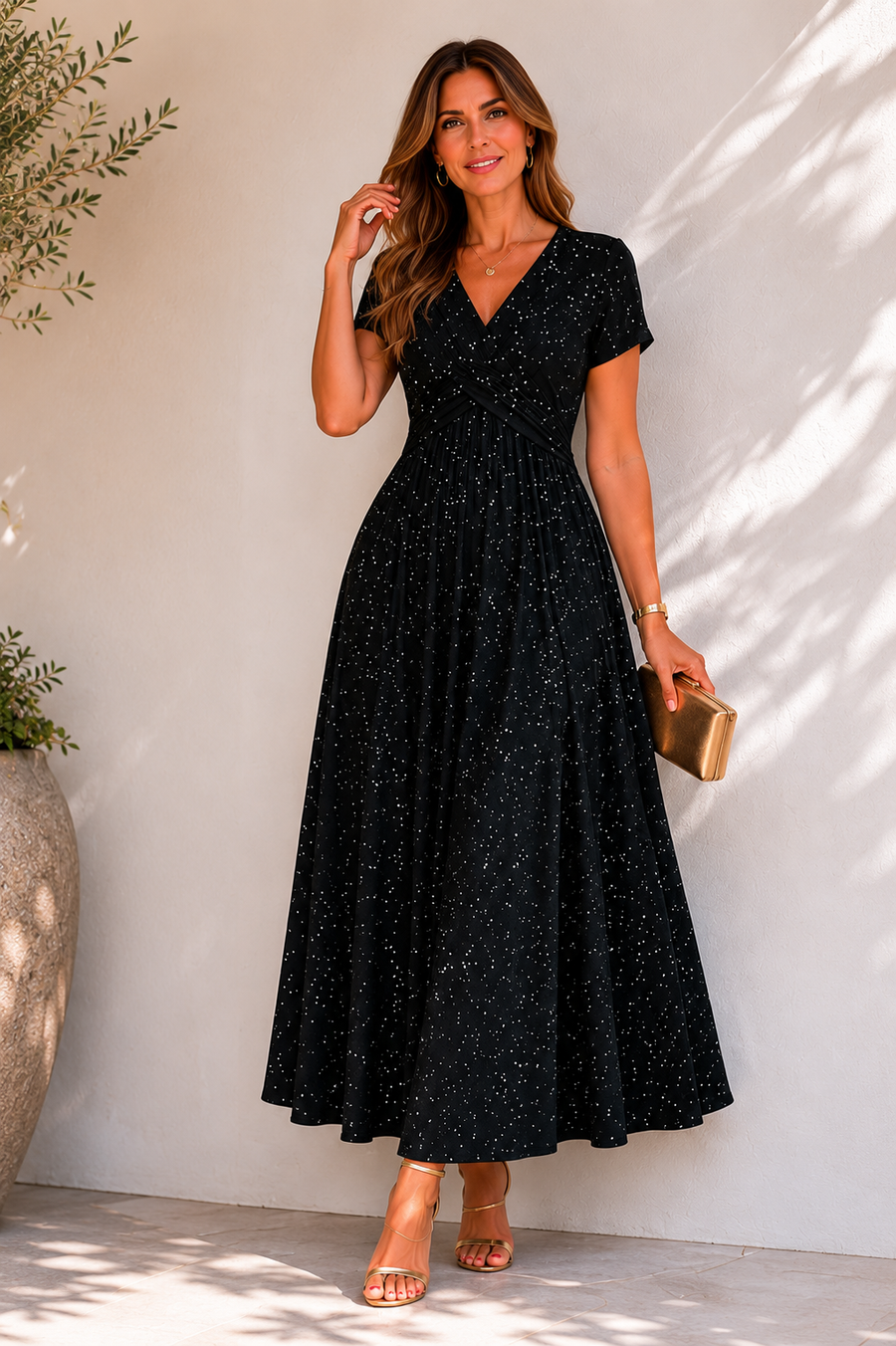 Barcelos – Vestido com Saia de Folhos
