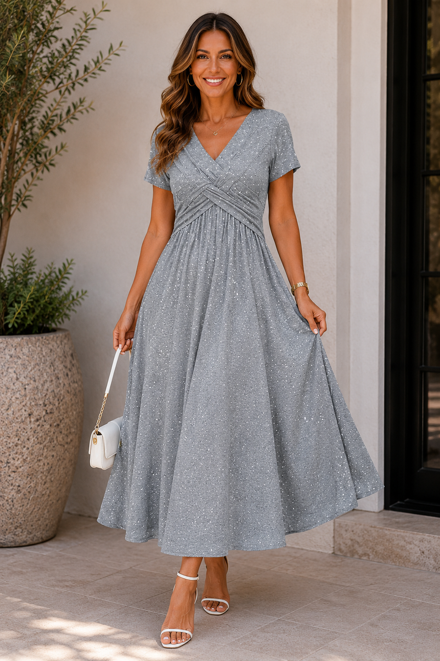 Barcelos – Vestido com Saia de Folhos