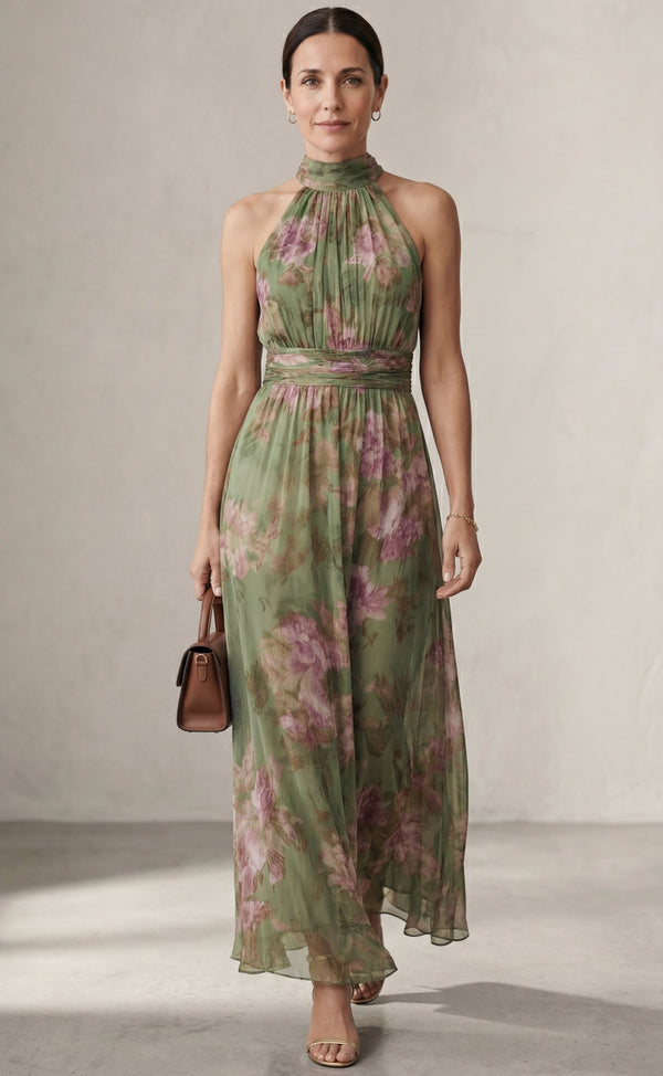 Ofir – Vestido Maxi Halter Floral