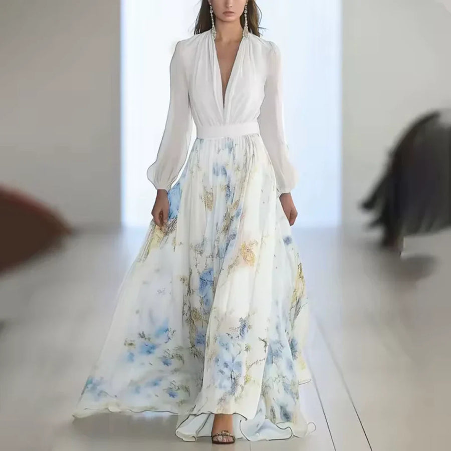 Lamelas – Vestido Floral de Corte Solto