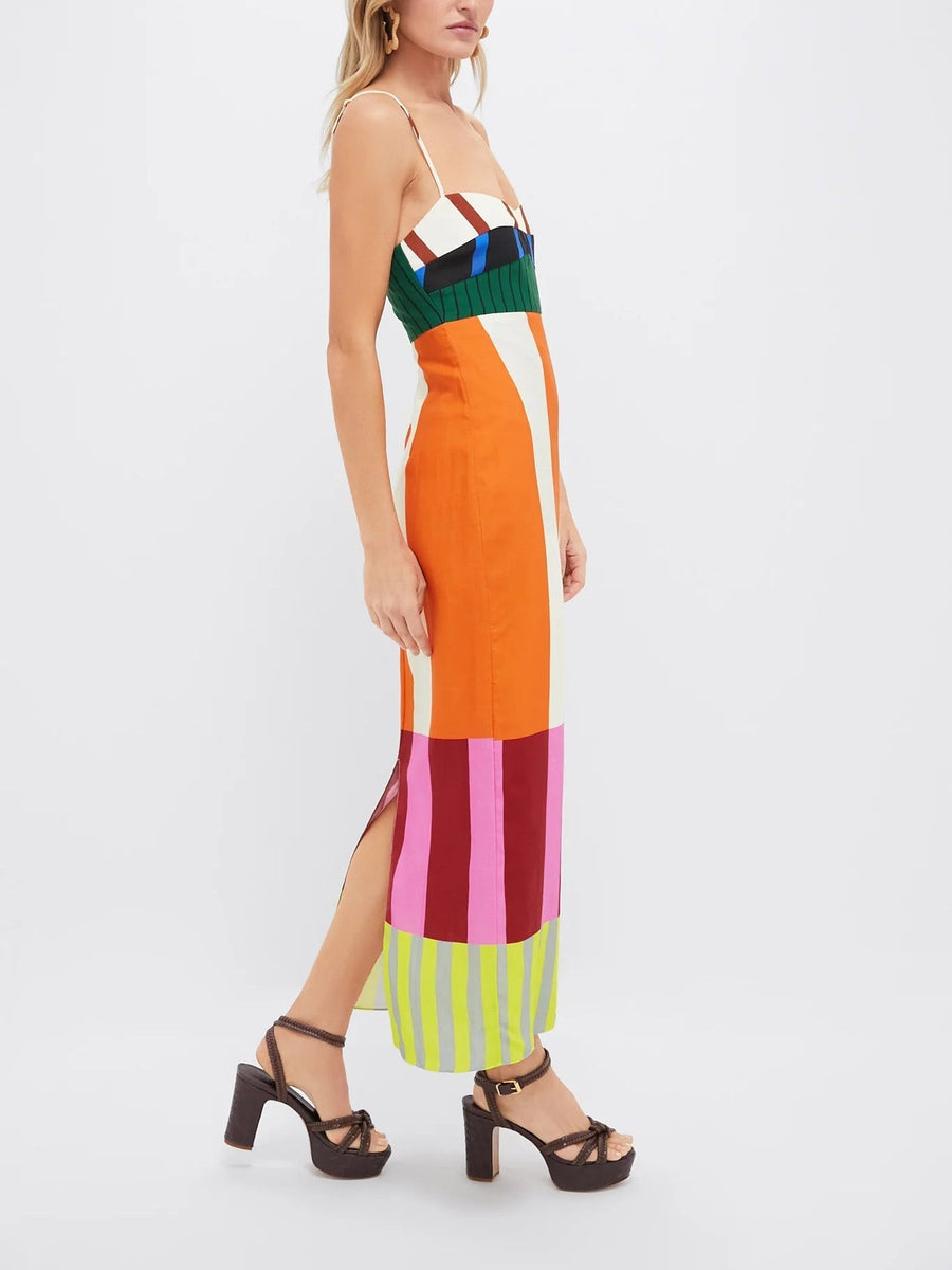 Bruçó – Vestido Longo às Riscas Coloridas