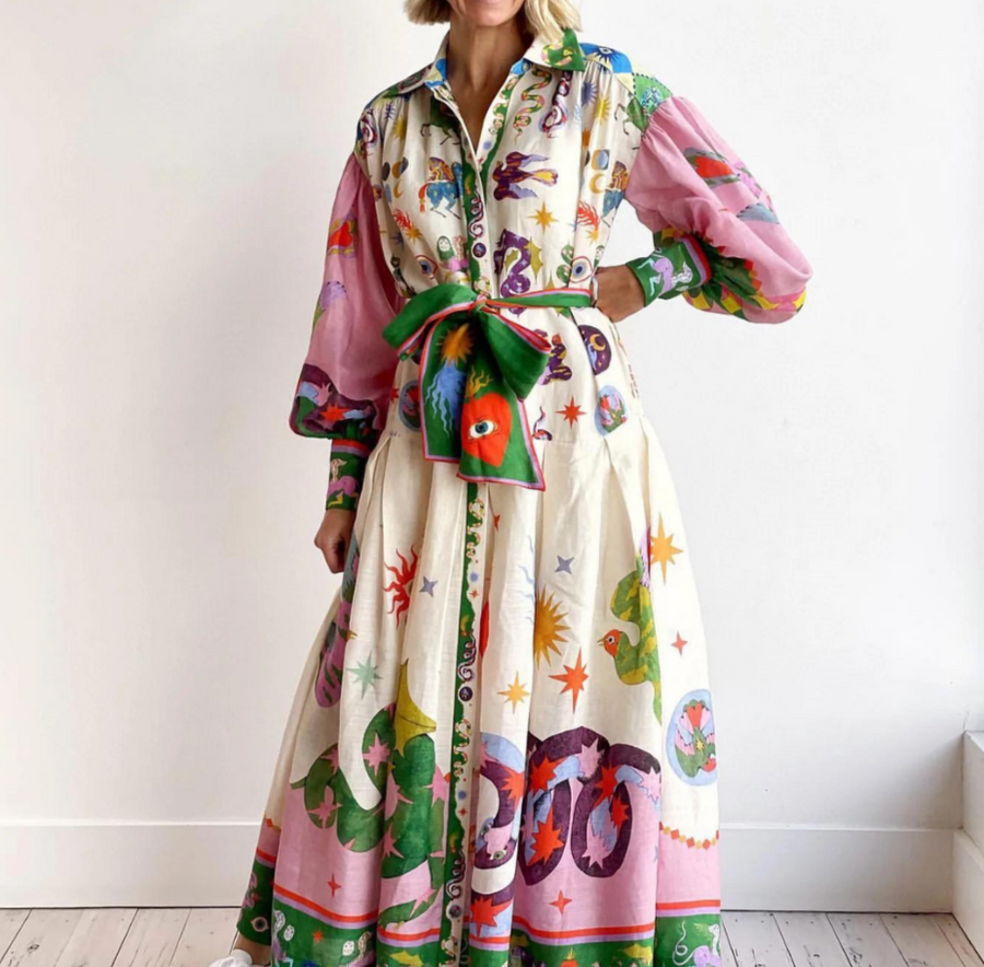 Vila Fernando – Vestido Amplo Estampado