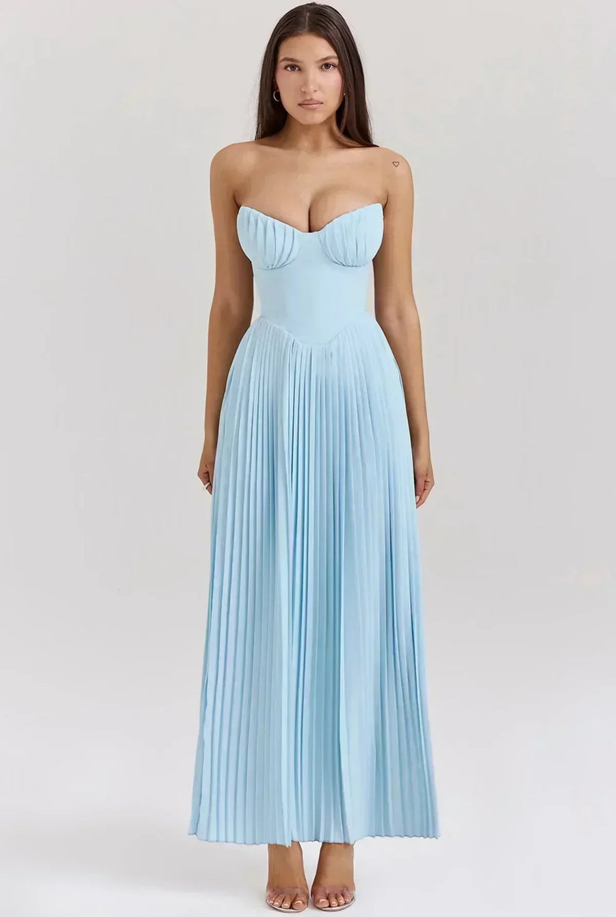 Odivelas – Vestido Maxi com Corpete Plissado