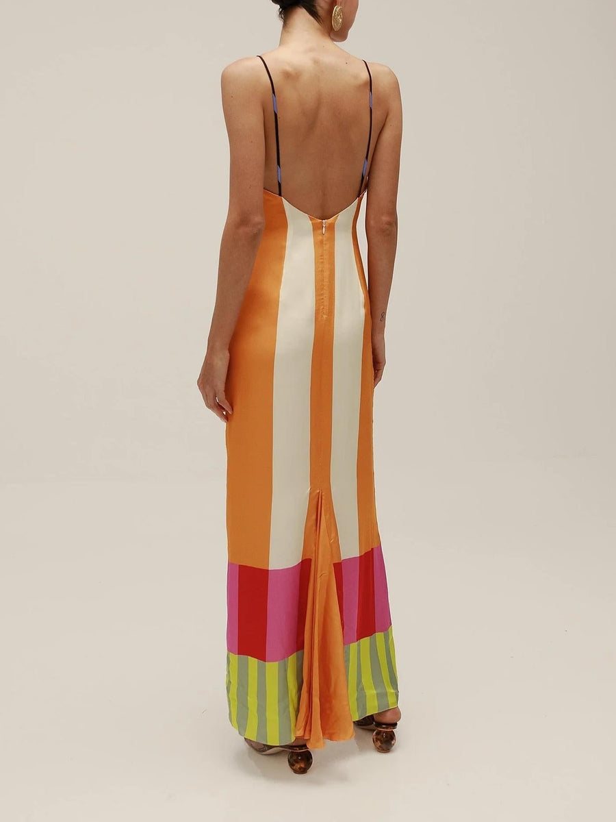 Bruçó – Vestido Longo às Riscas Coloridas