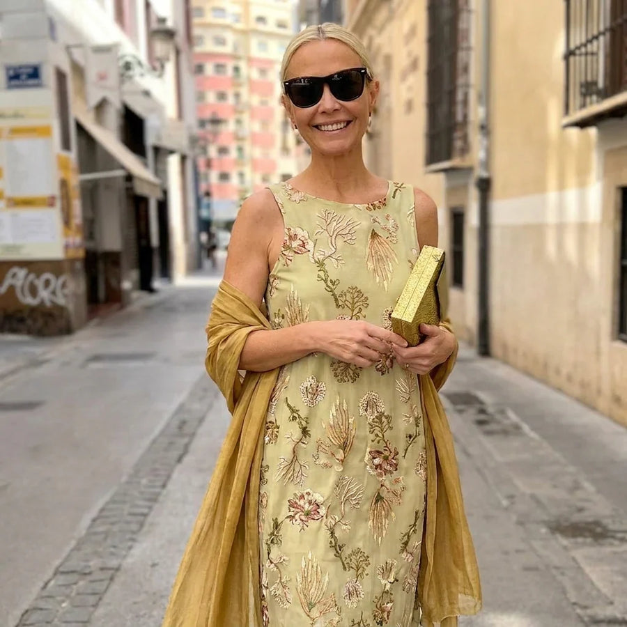 Folques – Vestido Estampado com Estola