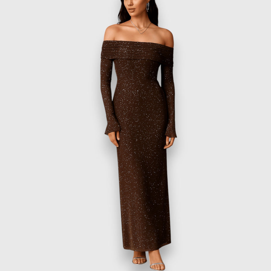 Vendas Novas – Vestido Maxi de Ombros Descobertos