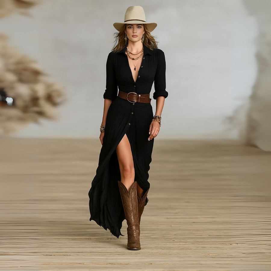 Bragança – Vestido Maxi com Cinto
