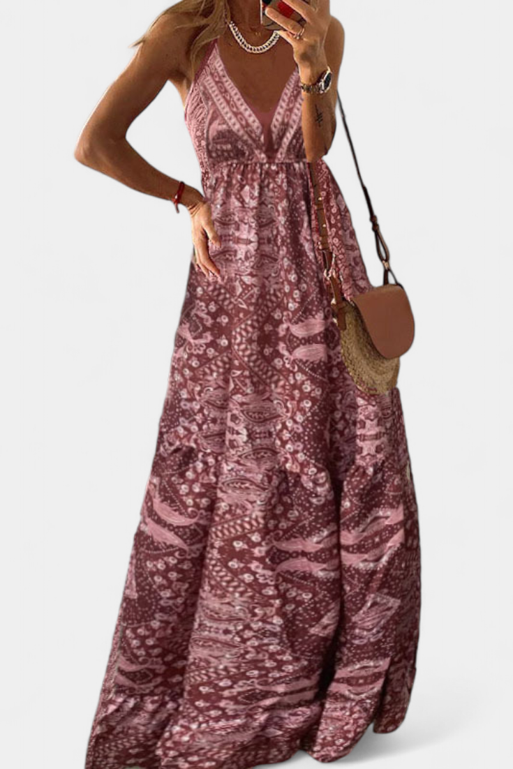 Constância – Vestido Floral de Alças